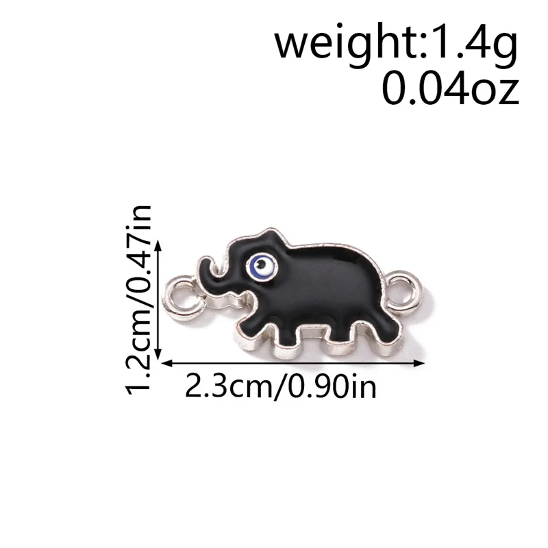 Фото Leslie 10 шт. 23x12 мм эмаль Lucky Evil Eye слон подвески разъемы для браслета ожерелье аксессуары для изготовления ювелирных изделий ручной работы №5