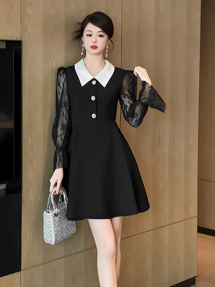 Весенний новый стиль женственное элегантное кукольное платье с кукольным