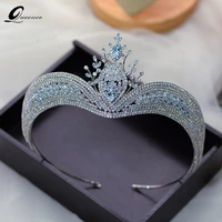 bride rhinestone zircon crown korean sweet crowns hair ornament tiara wedding dress accessories luxury diademas jewelry