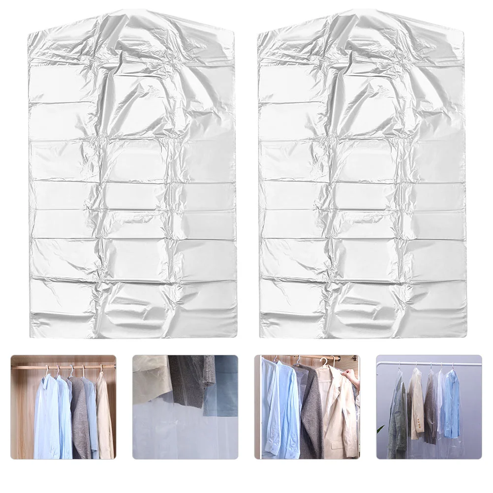 

60 Pcs Clothes Protector Mens Suit Jacket Garment Cover Kid Bag Clothing Organizers Storage Clear Hanging