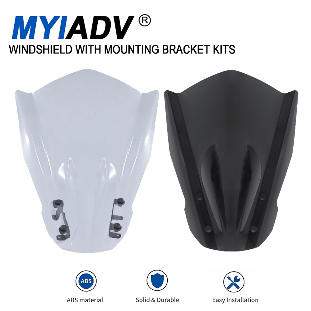 

Motorcycle Windshield With Mounting Bracket For YAMAHA MT-07 FZ-07 MT07 FZ07 2013 2014 2015 2016 2017 Windscreen Wind Deflector