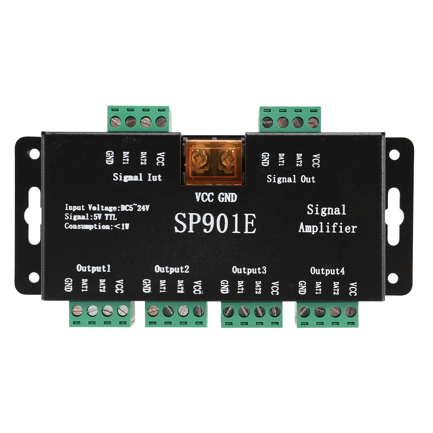 Фото SP901E LED Pixel WS2812B WS2811 SPI Signal Amplifier Repeater for WS2813 SK6812 WS2815 WS2801 SK9822 Etc All the RGB №2