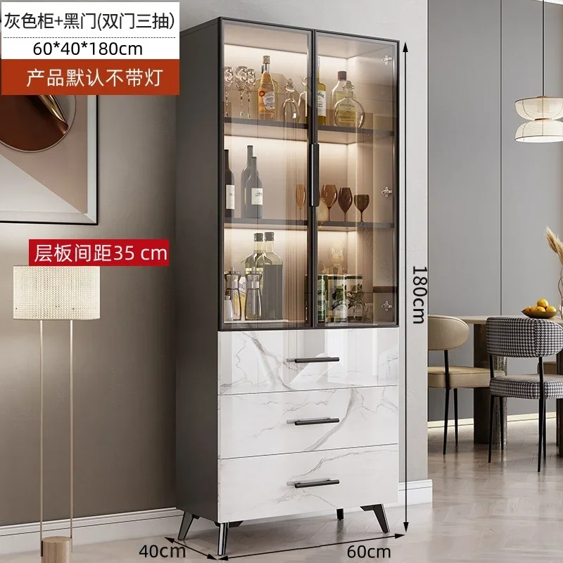 Роскошный бар винный шкаф стойка для гостиной столовая боковой стеклянная дверь