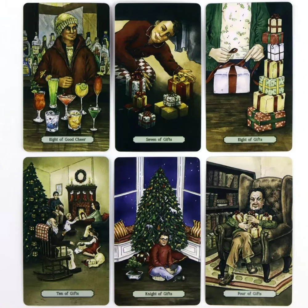 10 3*6 см Yuletide Tarot Hope warm и Cheer для самое замечательное время года 78 шт. карт