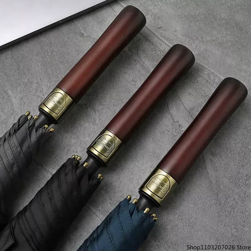 

Зонт мужской с деревянной ручкой, ветрозащищенный, 132 см