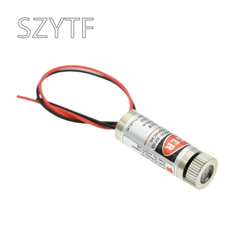 Головка лазерного модуля 650 нм 5 МВт с красной точкой/линией/крестом стеклянная