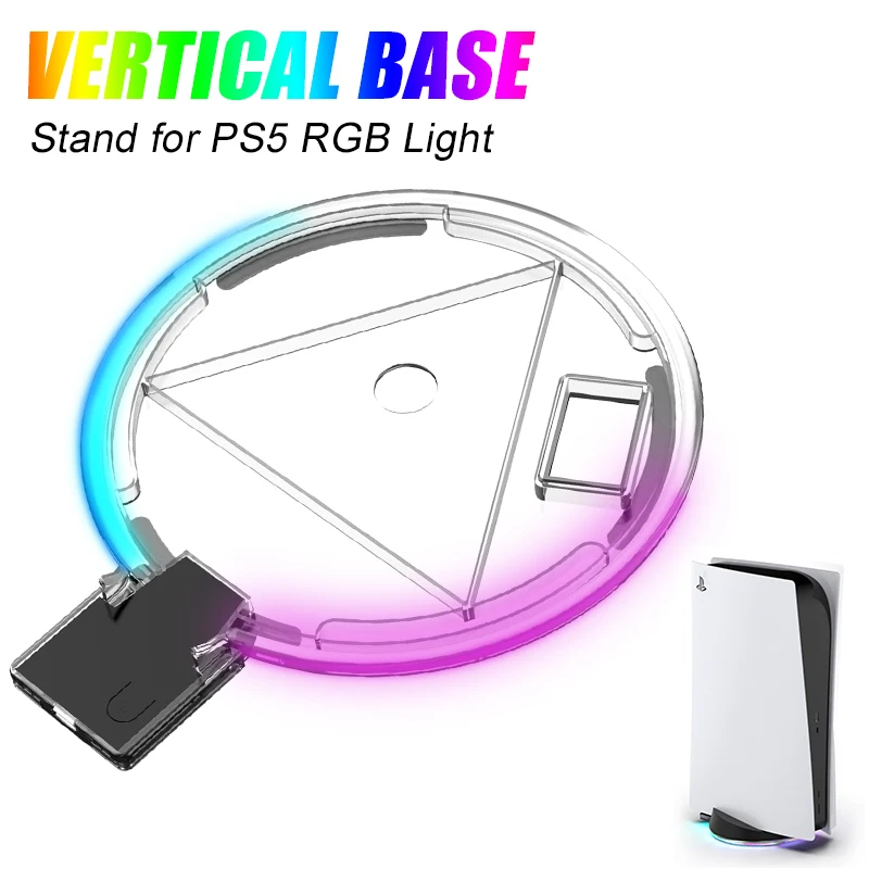 

Регулируемая подставка RGB для PS5, светодиодсветодиодный подсветильник КА для создания атмосферы, вертикальный, горизонтальный держатель ст...