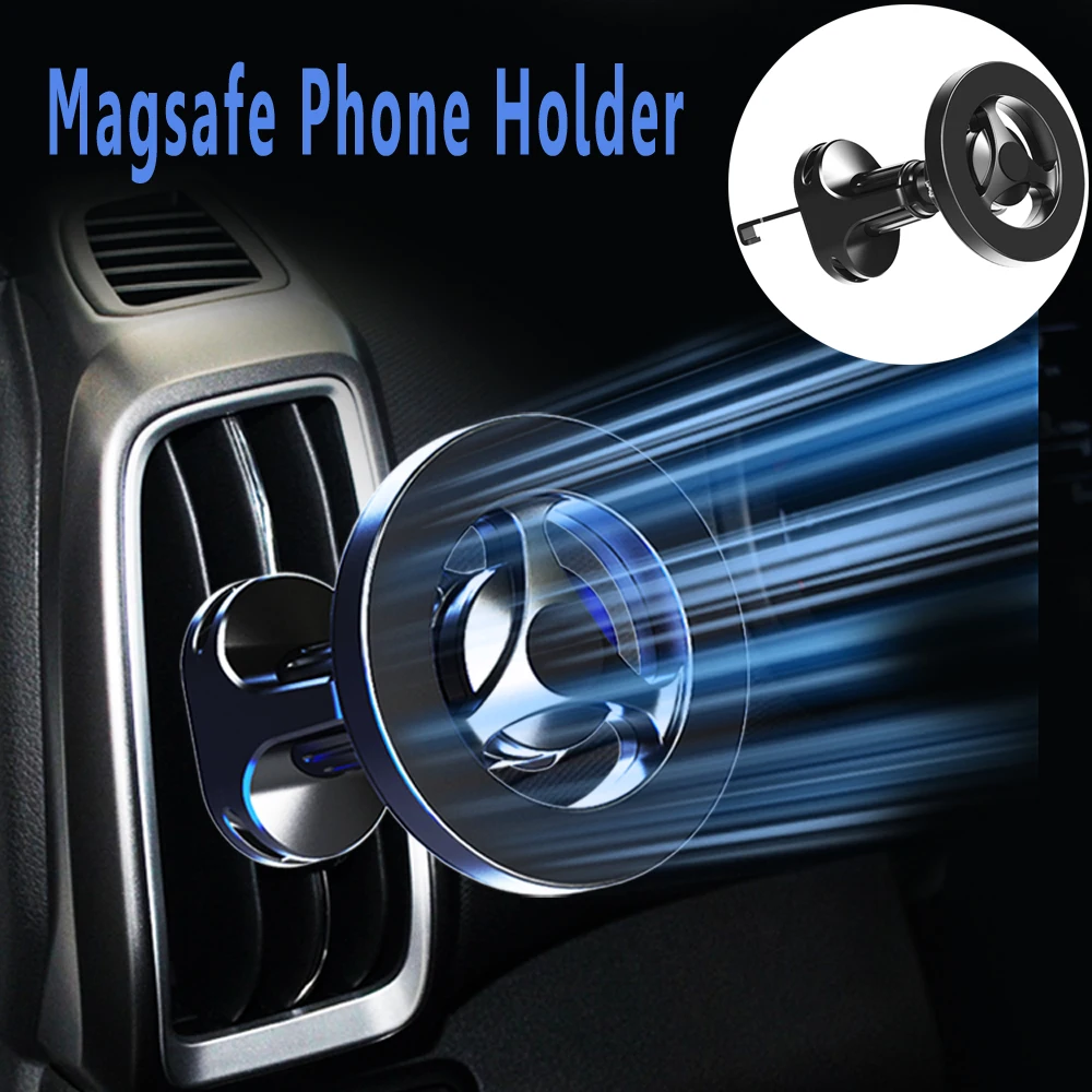 

Magnetic Car Phone Holder Magsafe Ring in Car Seat Mount for iPhone 12 13 14 Pro Max Mini All Phones Tablets Strong Magnet Stand