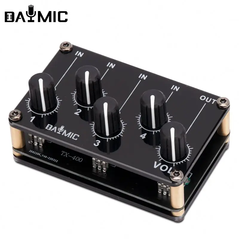 

DAYMIC mini Mixer audio 4 Channel microphone distributor Audio Mixer