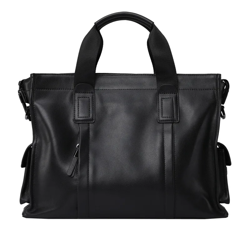 Men's Bag Genuine Leather Men's Briefcase Soft Leather Business Laptop Handbag Fashion One Shoulder Men's Travel Bag Messenger