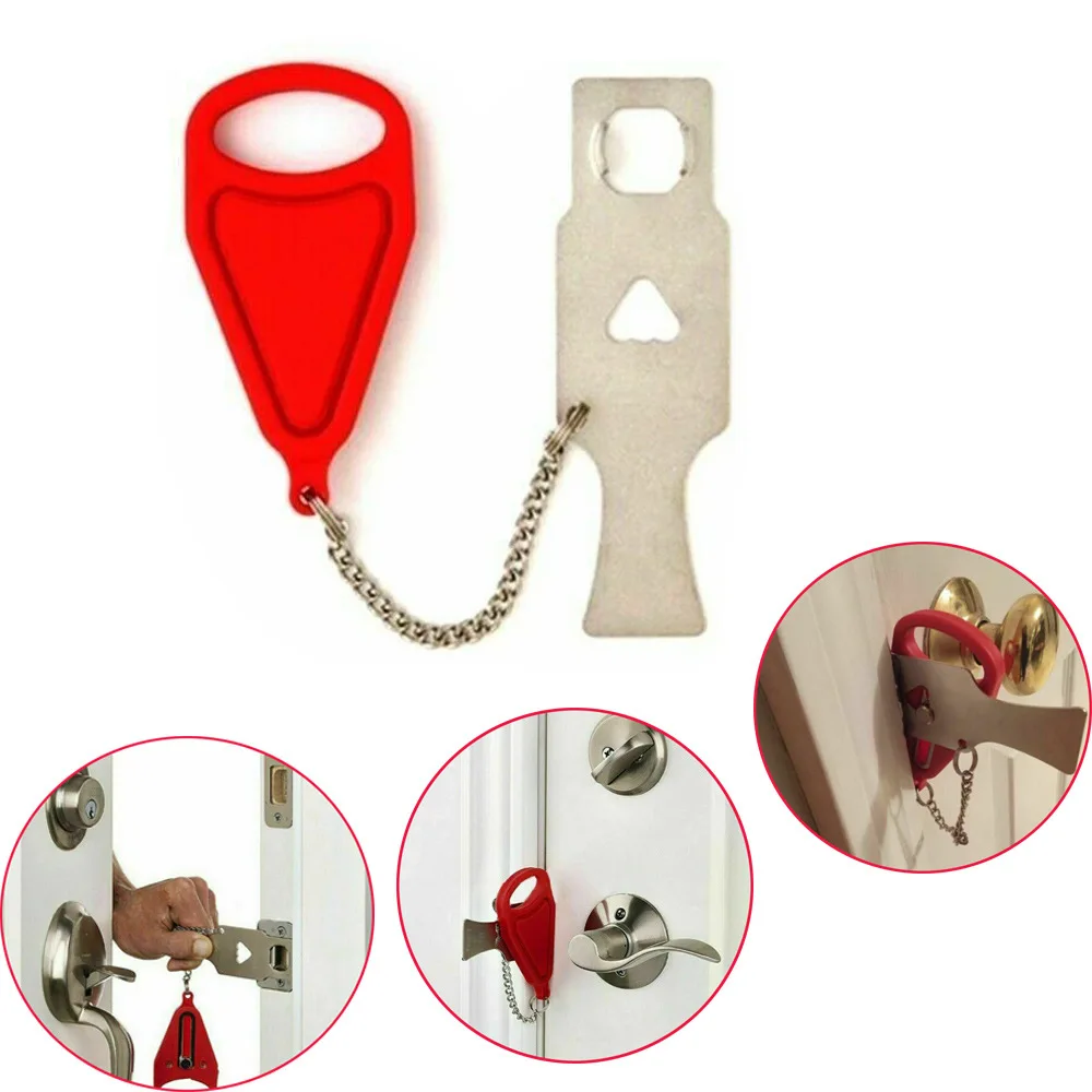 

Metal Portable Safety Door Lock Replaces Addalock Compatible Travel Lock Anti Theft Security Privacy Hotel Home Room Door Lock