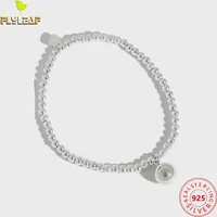 real 925 sterling silver jewelry beaded chain bracelet for women high quality teenage girl luxury accessories 2022 new