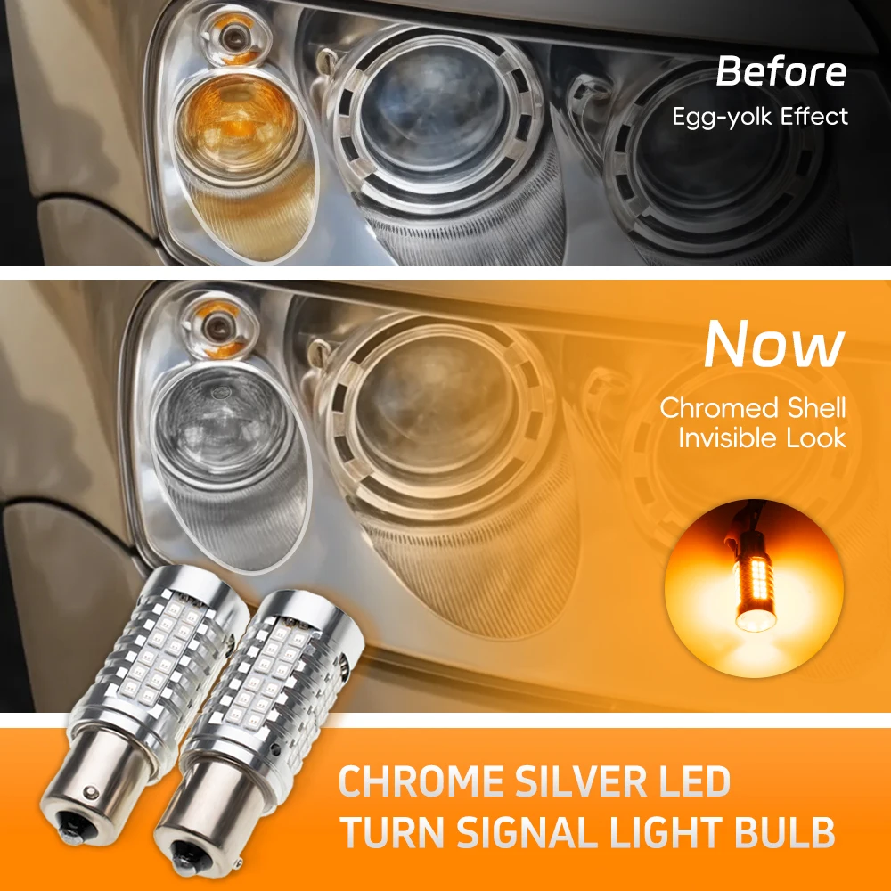 Для VW Tiguan Facelift с двойной галогенной фарой 2012-2024 BAU15S PY21W 7507 Canbus светодиодные