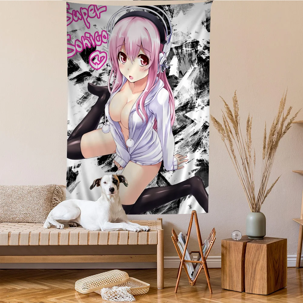 Супер Sonico Манга Аниме гобелен аниме подвесной Таро хиппи настенные коврики Dorm