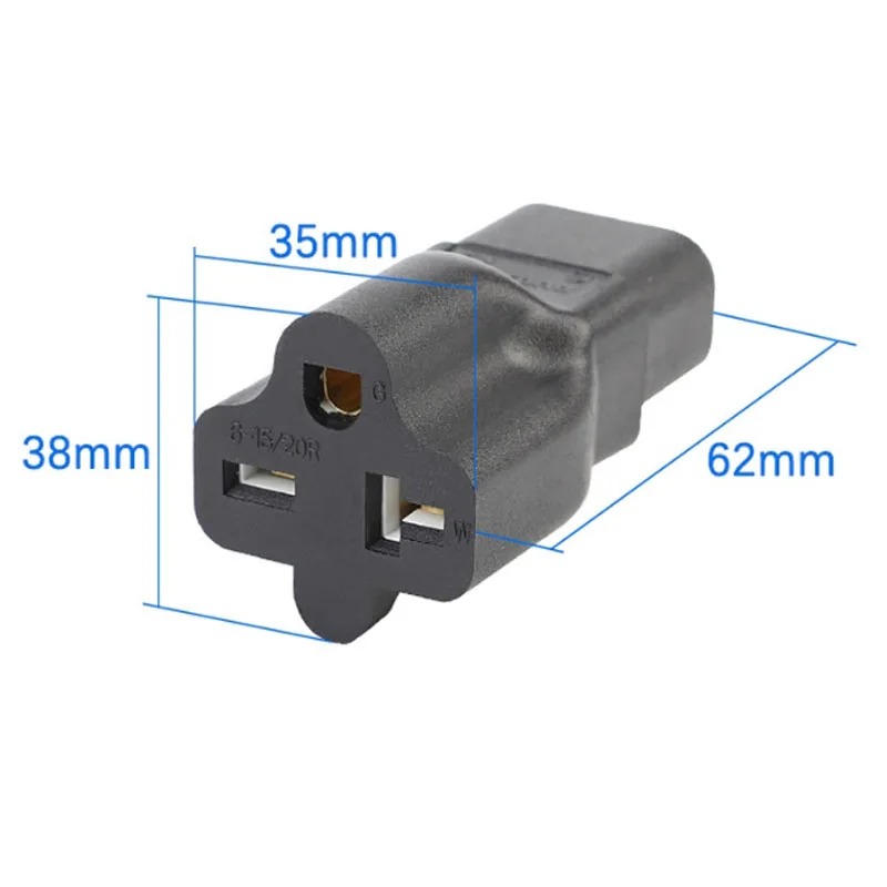 Черный разъем питания 15A/20A 250V US 6-15R 6-20R к серверу IEC320-C14 PDU конвертер розетки