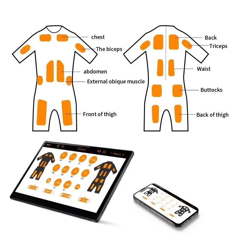 Беспроводной Ems Power Suit Machine Training Электростимуляция