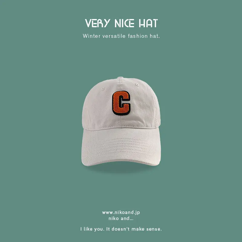 Хлопковые бейсболки для женщин с буквой C Снэпбэк кепки Высококачественная