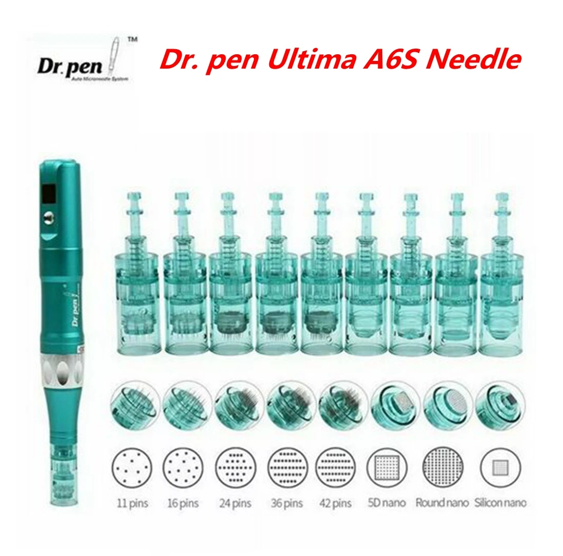 

10pcs Dr.pen Ultima A6S Needle Cartridges 11/16/24/36/42 Pin Nano Needles Microneedling Derma Bayonet Replacement Tattoo Needles