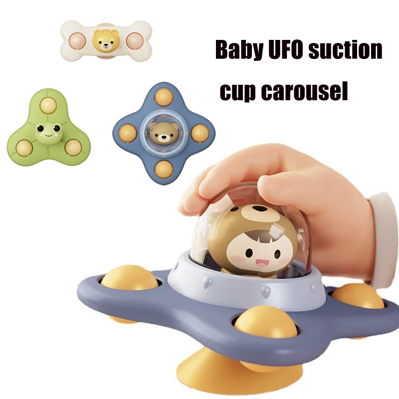 

Super Cute 1PC Baby Cartoon Sea Animal Spinners Toy ABS Suction Cup Spinning Top Gyro Stress Reliever Kids Bath Toys