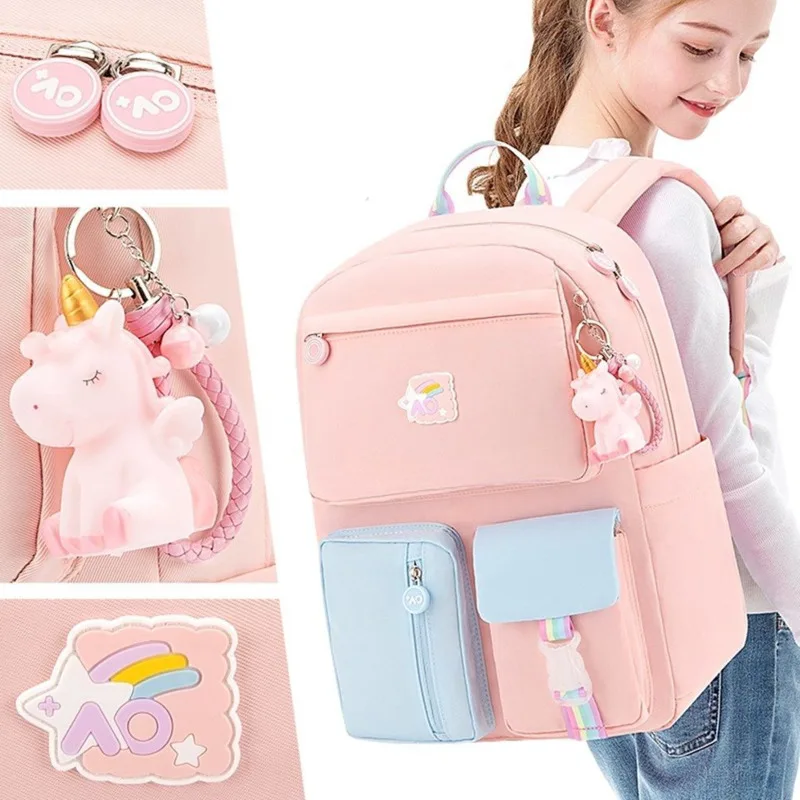 2022 Girls School Bag Super Light Children's Spine Protection And Load Reduction Backpack Student Large Capacity Child Bags