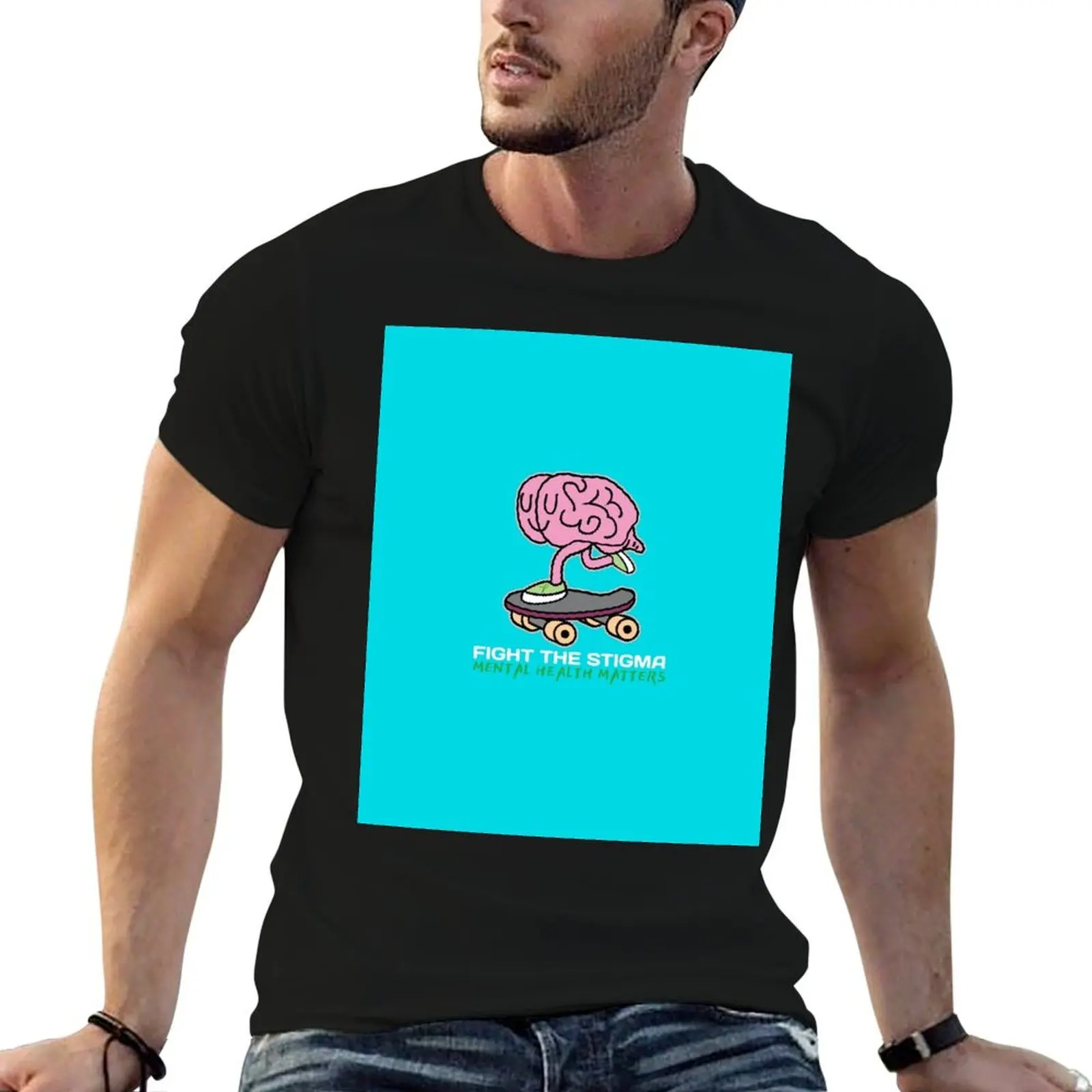 Фото Футболка Fight The Stigma - Mental Health Matters Support, дышащая футболка с короткими рукавами для занятий в спортзале №1