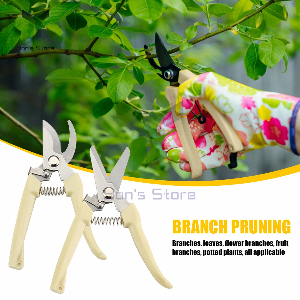 

Garden Pruning Shears Stainless Steel Pruning Tools Gardening Tools Scissors Fruit Picking Household Potted Weed Trimmer Tools