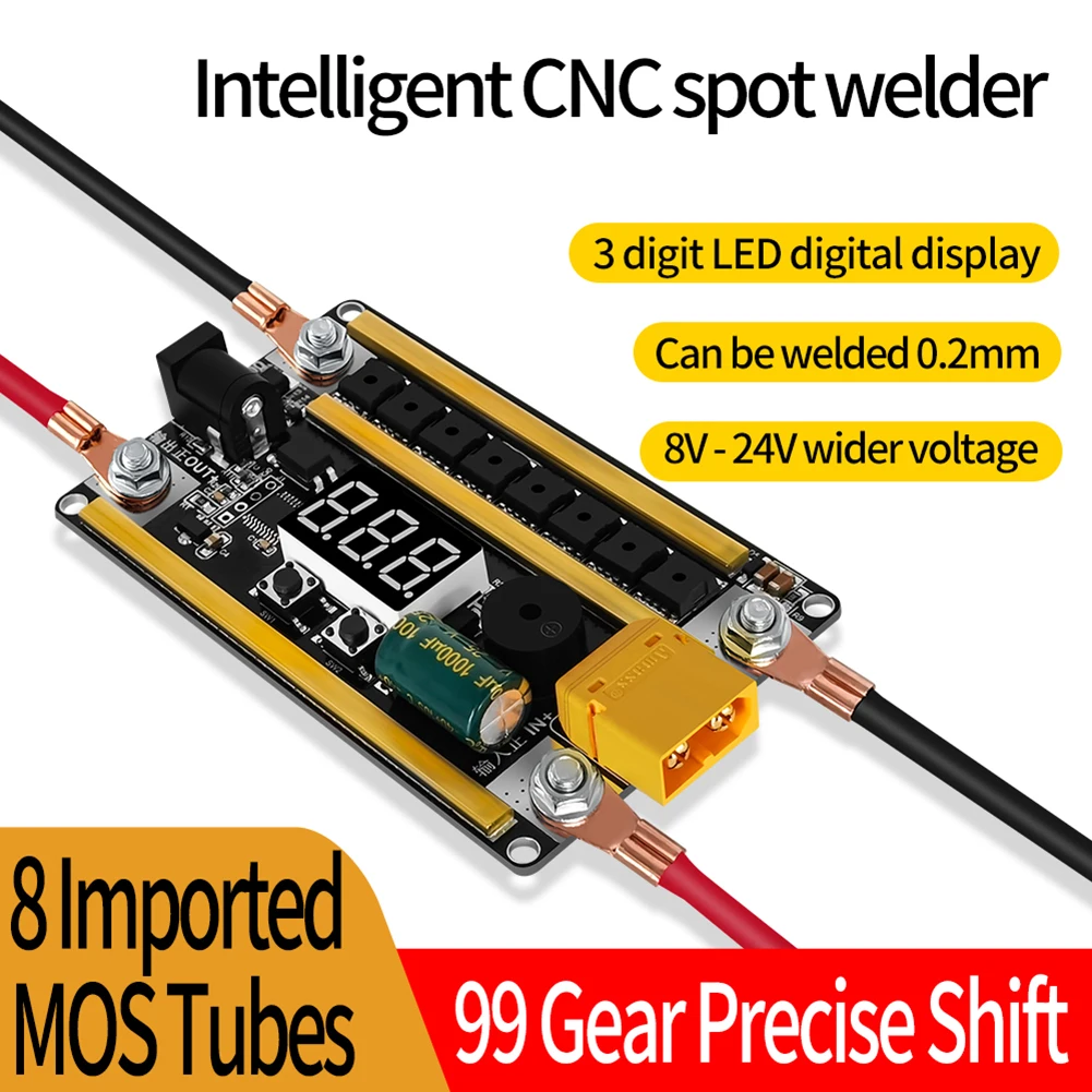 

GX591 Spot Welding Machine Control Board DIY Spot Welder Set for 0.1-0.2mm Nickel Sheet Hydride 18650 Lithium Battery Welding