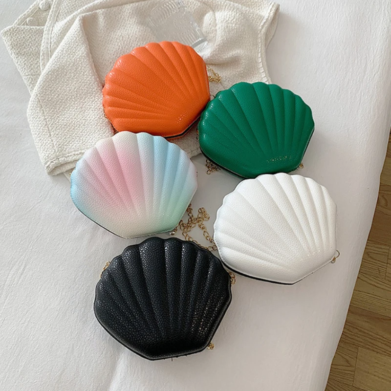 

Fashion Shell Design Crossbody Bag Summer Beach Chain Shoulder Small Clutch Bag for Women Fashionable Decoration