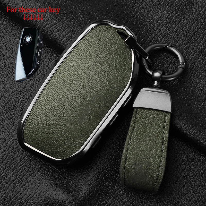 

Металлический и кожаный чехол для автомобильного ключа для BMW G38 G12 F49 i20 G07 G08 1 5 7 серии x1 x5 x7 ix XM i7 M760, аксессуары для ключей