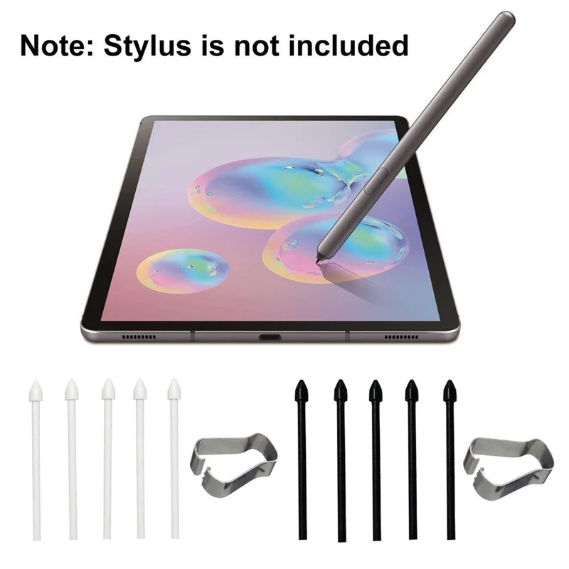 

5 Pcs Stylus Refill Replacement Stylus Touch Pen Tip Substite Nib for Samsung Galaxy Note20/Note10/Tab S6/Tab S7-White