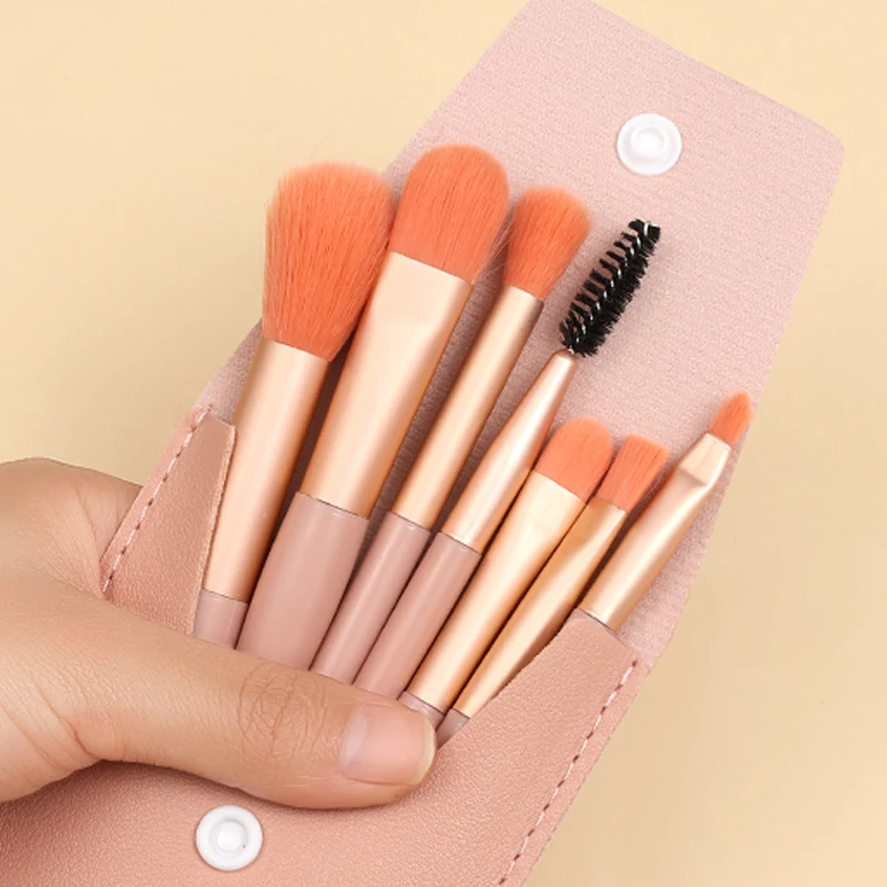 

Набор профессиональных мини кистей для макияжа, 8 шт., для основы, румян, бровей, теней для век, пудры, косметические кисти, инструменты для кр...