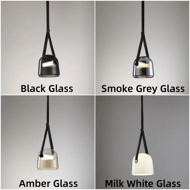 Постмодернистская кожаная светодиодная люстра в стиле ар-деко стеклянный