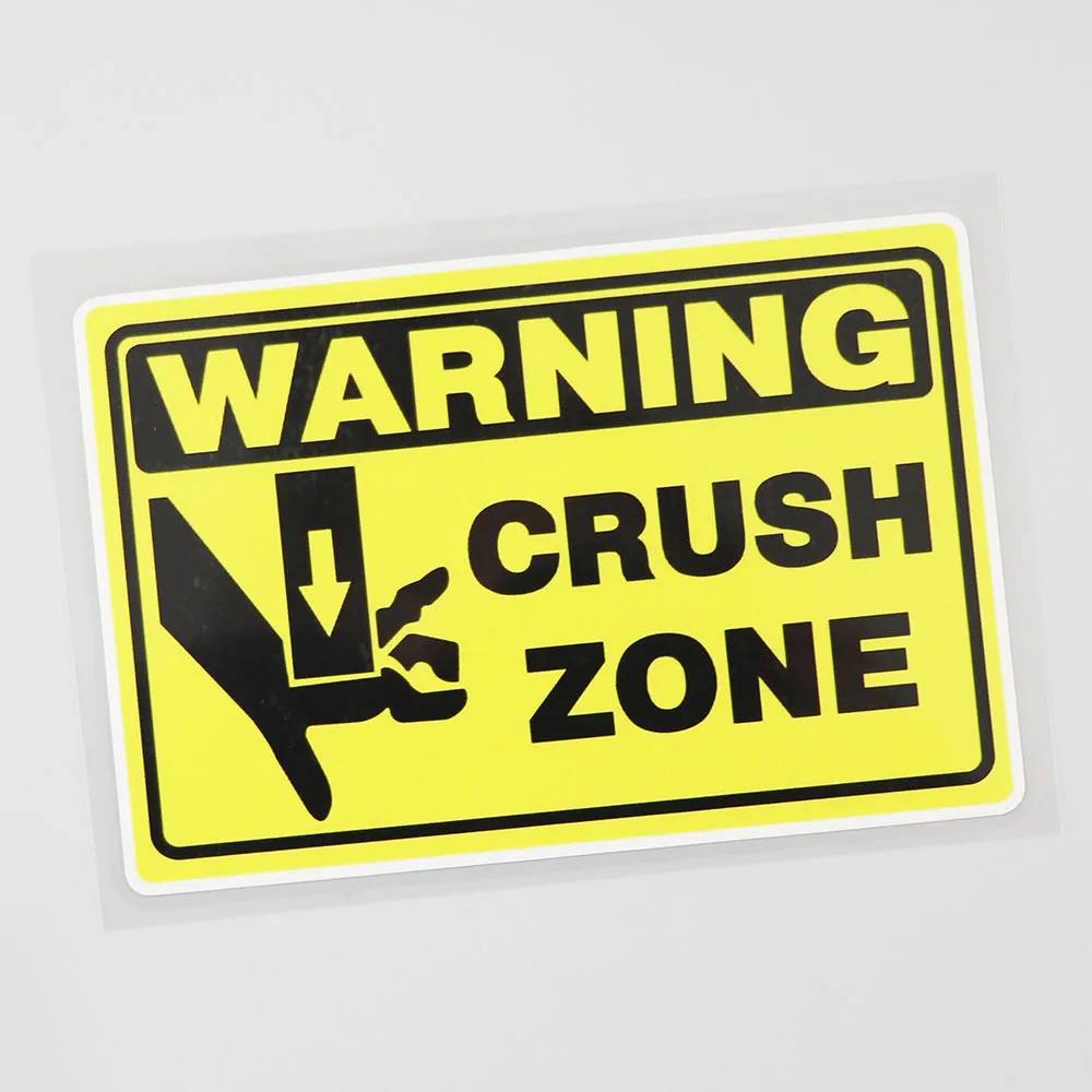 

Crush Zone Hand Warning Decal PVC Car Sticker 14CM×9.2CM