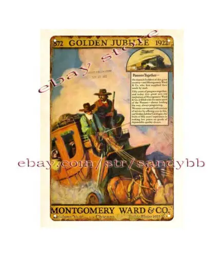 1н 1922 Монтгомери Уорд каталог обложка металлическая жестяная вывеска