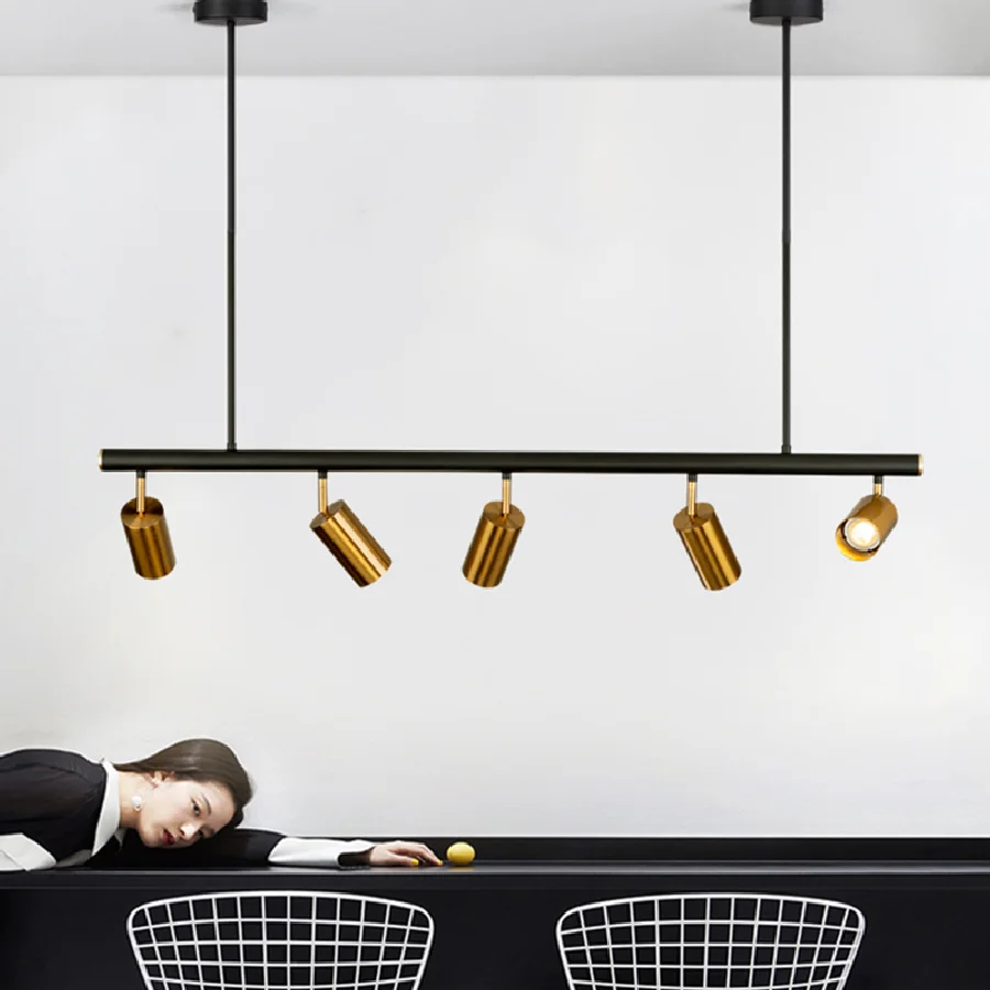 

Gold Lampshade Pendant Lights LED Hanging Lamp C Spotlight Lustre Modern Chandelier Design Dinning Room Suspension Luminaire