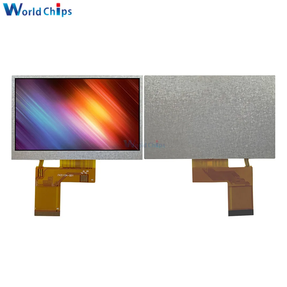 

3.3V 4.3 Inch TFT LCD Display Screen Module 480x272 Resolution White LED Backlight Bright 40PIN RGB GC3047 Color Screen No Touch