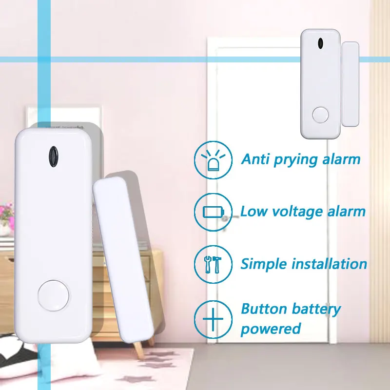 

Mini Window Door Alarm Sensor 433mhz Wireless Intelligent Door Lock Switch Sensor Security Host Accessories Open Door Reminder