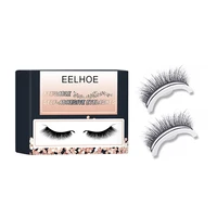 eelhoe glue free self adhesive false eyelashes 3d natural long and thick false eyelashes net red glue strip false eyelashes