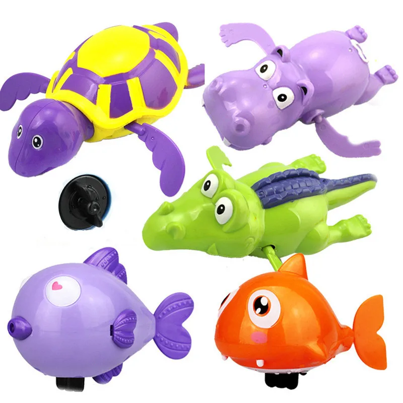 

1Pcs Bad Speelgoed Schildpad Dolfijn Baby Shower Baby Wind Up Zwemmen Spelen Speelgoed Zwembad Accessoires Baby Spelen In water