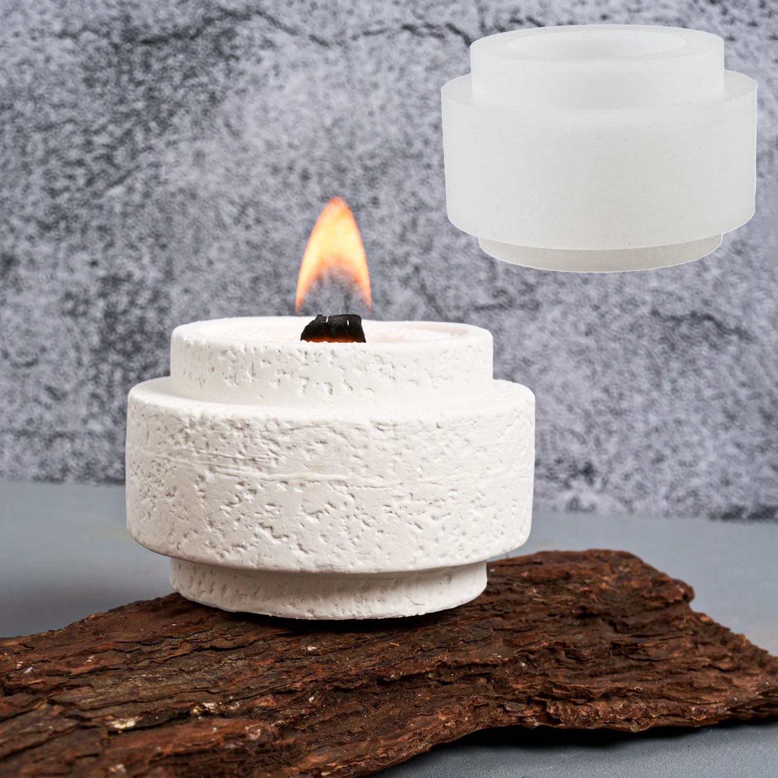 Цементная банка для свечей силиконовая форма сделай сам цветочный горшок ручной