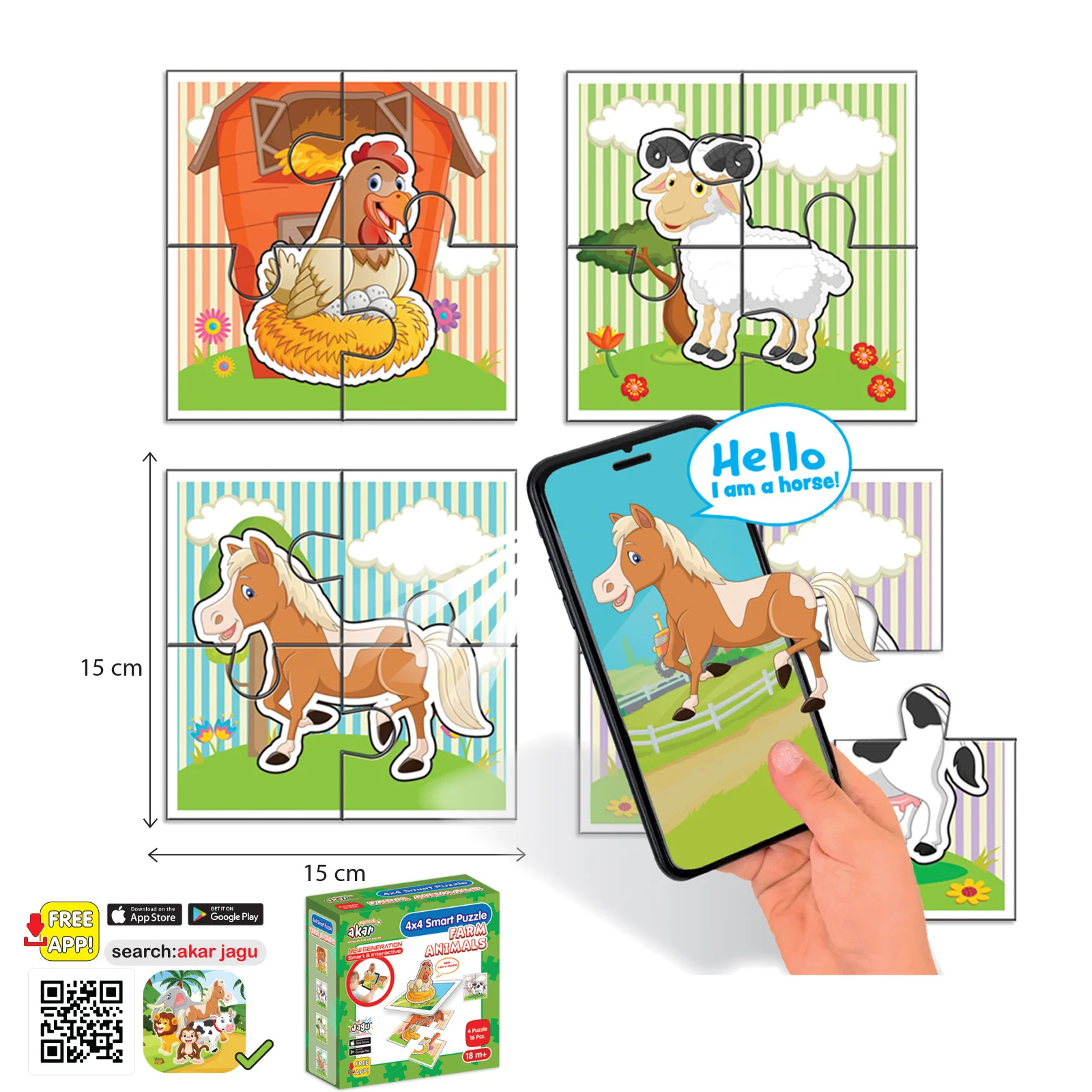 

ebebek Jagu Mini 4-piece Puzzle 16 Pieces Assorted