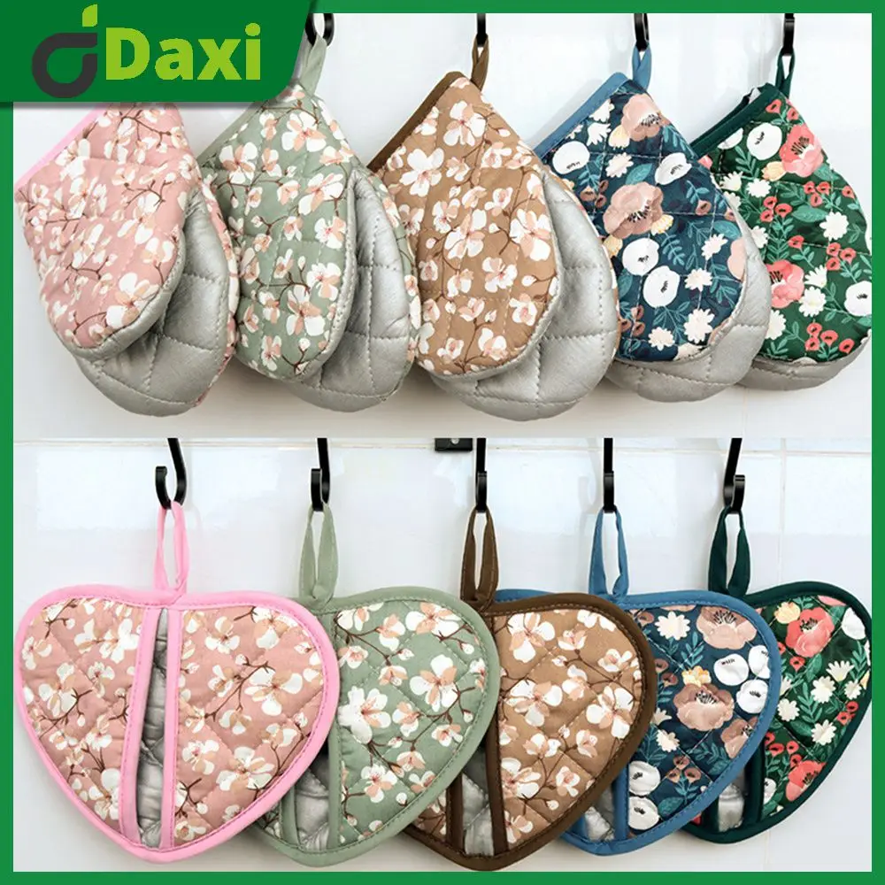 

Heat Insulation Steamer Microwave Oven Gloves Dual-use Tray Dish Bowl Holder Household Scald-proof Gloves Printed Thickened