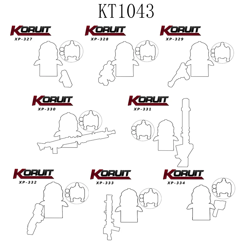 

KT1043 Movie TV Science Fiction anime Stormtrooper Soldier Weapon Commander Mini building blocks children's educational toy gift