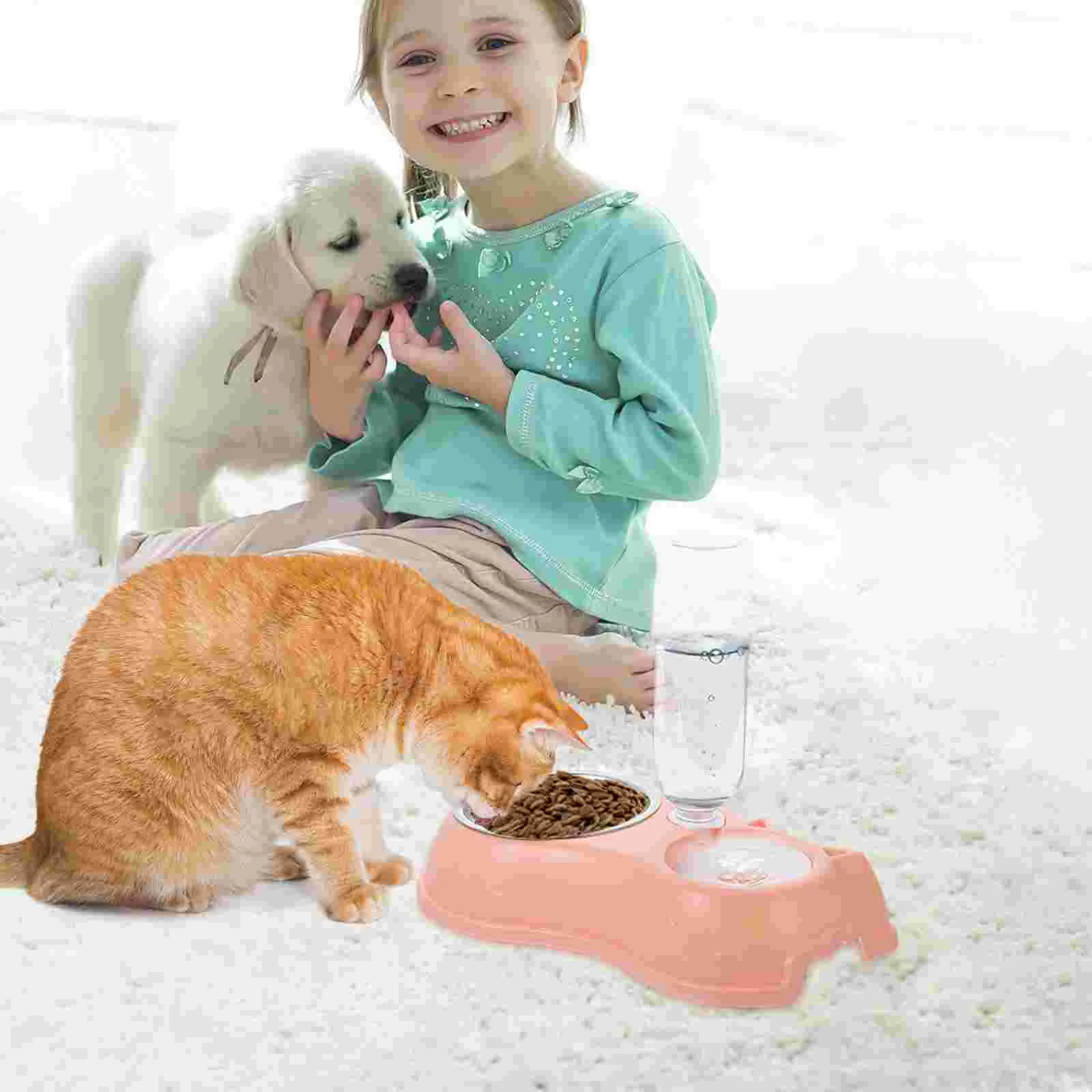 Кормушка двойная миска для кормления диспенсер воды домашних животных