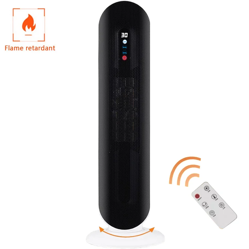 1500W Ceramic Tower Space Heater with Remote, White