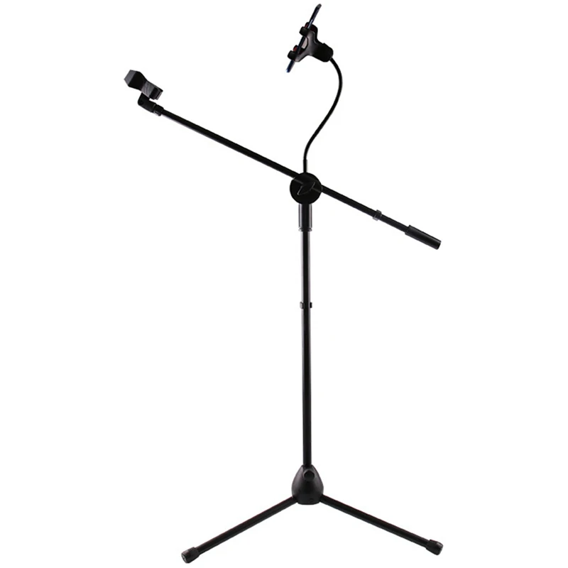 

Mobile Phone Holder Adjustable Microphone Holder Floor-Standing Microphone Holder Tripod Holder For Live Broadcast