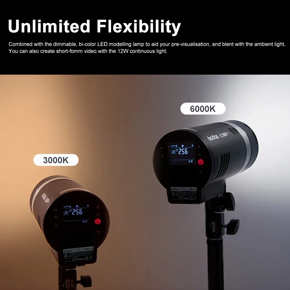 Внешняя вспышка Godox AD300Pro 300Ws TTL 2 4G 1/8000 HSS для Canon Nikon Sony Fuji Olympus Pentax триггера X3