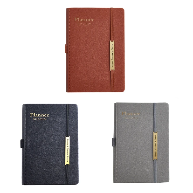 

Кожаный планировщик A5 со встроенной структурой для ежедневного расписания учеников