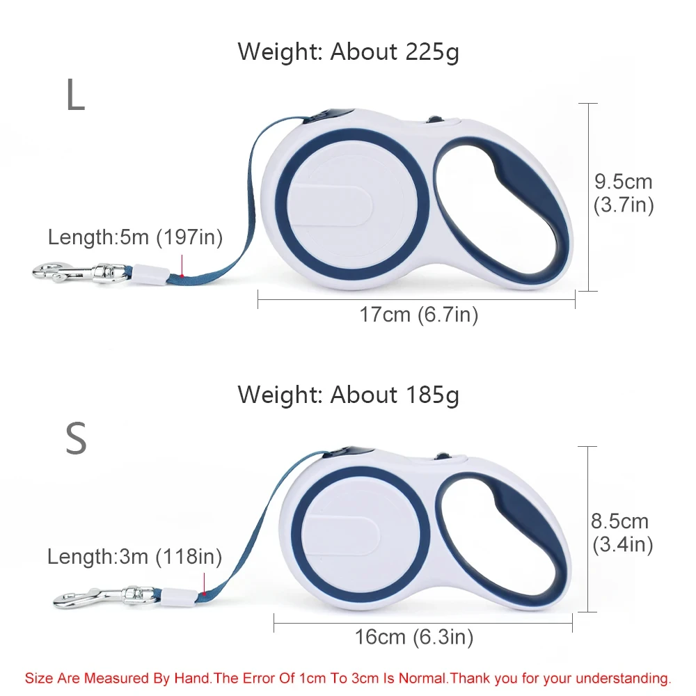Нейлоновый Поводок для собак и кошек Прочный Автоматический поводок 3 м 5