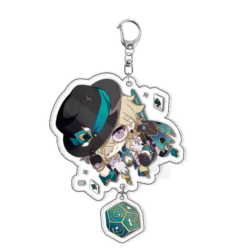 Honkai Star Rail Game Keychain For Penocony Robin Acheron Aventurine Black Swan Sparkle Misha Clara With Pendant